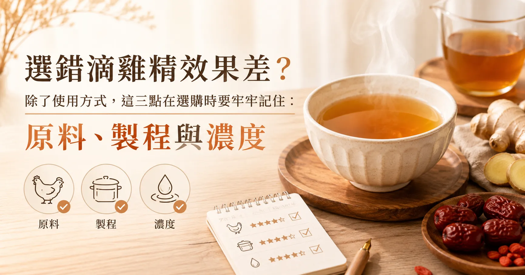 滴雞精選擇有眉角!這些全是重點:原料雞種、製程、營養濃度與品牌差異-1